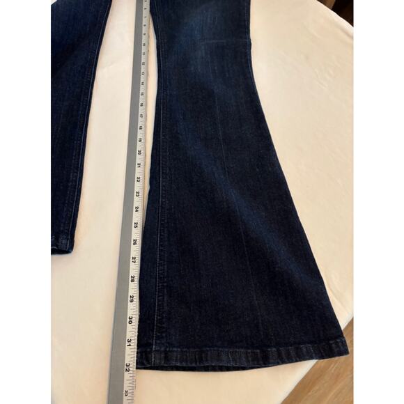 Signature Twenty Four Dark Wash Coastal Flared Bootcut Stretch Denim Jeans 27 - Picture 9 of 10